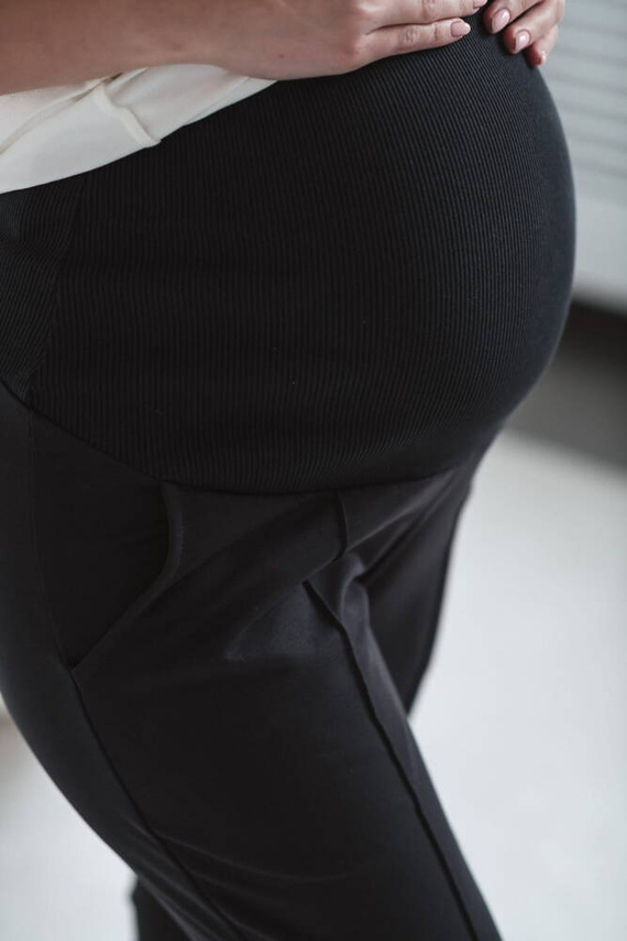 Klasyczne spodnie ciążowe GraceFit Mama Milk&Love grafitowy