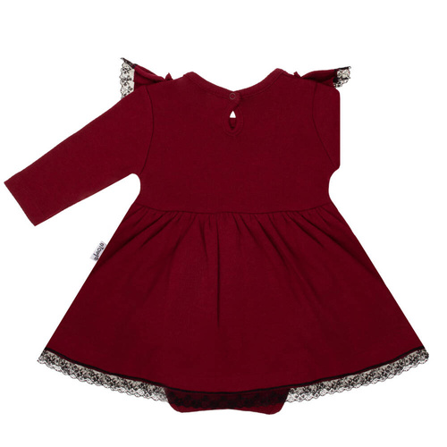 163176 Magia Świąt Sukienko-body Nicol - bordo