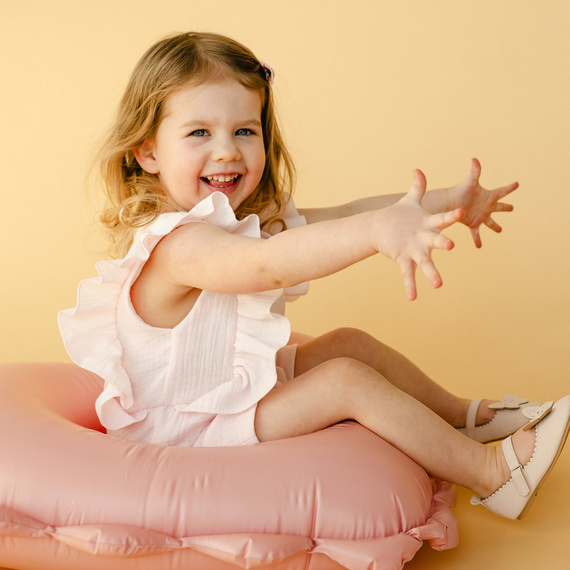 Rampers muślinowy Meadow Eevi - różowy