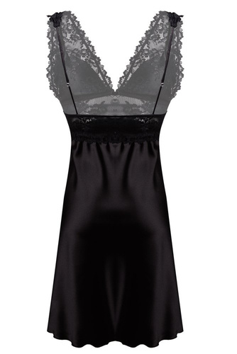 Cleo Koszulka satynowa damska DKaren czarna