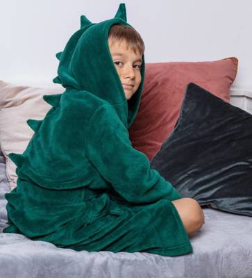 Szlafrok dziecięcy Aligator Kids Delfino Envie green