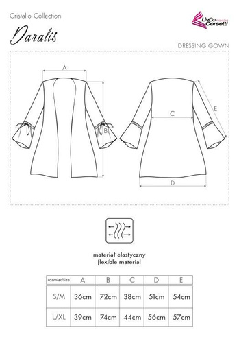 Szlafrok damski Daralis LC 90222 Cristallo Collection LivCo Corsetti