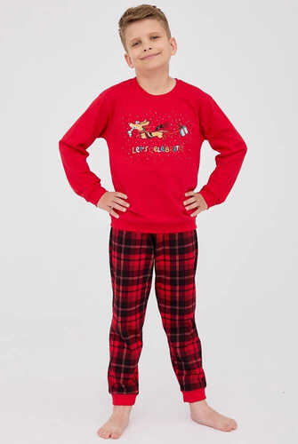 Piżama chłopięca 593/156 966/156 Celebrate Cornette czerwony