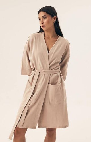 Szlafrok damski 42779 Nilsa Henderson - sand