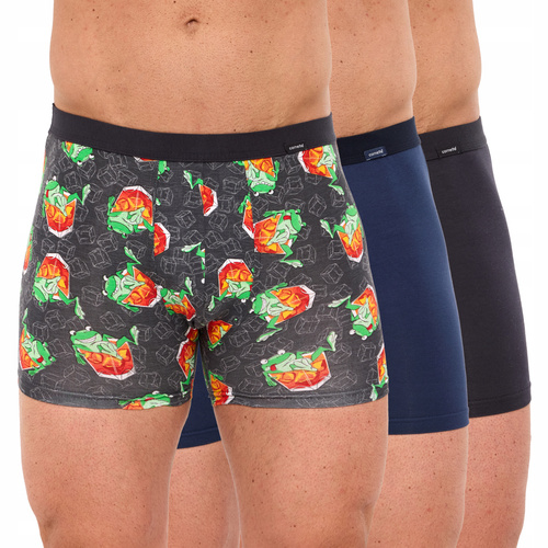 Cornette 946/05 – męskie bokserki bawełniane, 3-pak w różnych kolorach