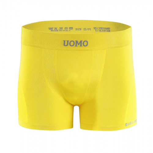 Bezszwowe bokserki męskie BM07 Solar Sesto Senso - żółty  
