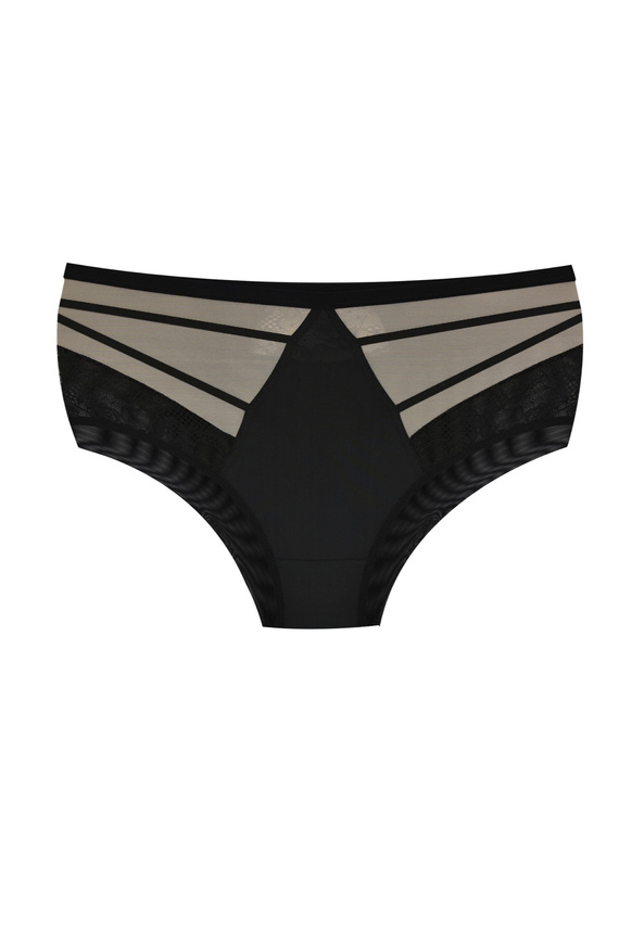 Figi Mediolano Spider 19252 – Eleganckie Czarne Figi z Tiulem i Koronką | Wysoki Stan | Zmysłowy Design i Komfort