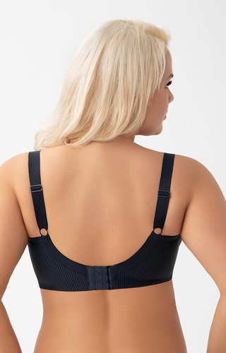 Biustonosz miękki Gorsenia Anika K974 granatowy – z fiszbinami, dopasowany, elegancki i wygodny