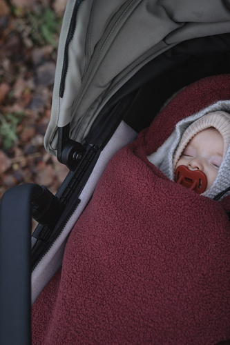 Śpiworek do wózka Alpaka Burgund Makaszka