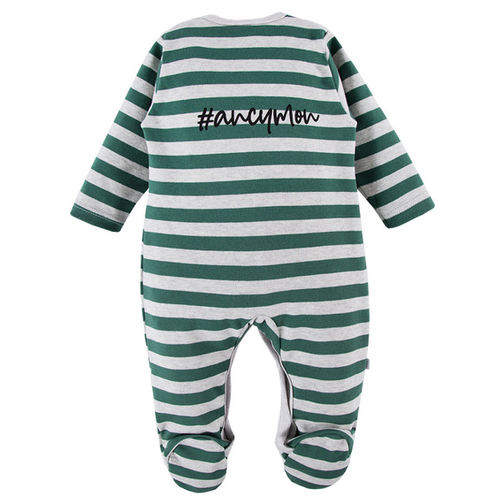 Pajac niemowlęcy 2-pak Ancymon Eevi - szary/zielony