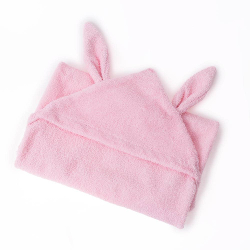 Niemowlęce okrycie kąpielowe Pink ręcznik Sensis - różowy