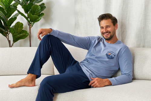 PMB.7139 Piżama Męska Doctor Nap - sky blue
