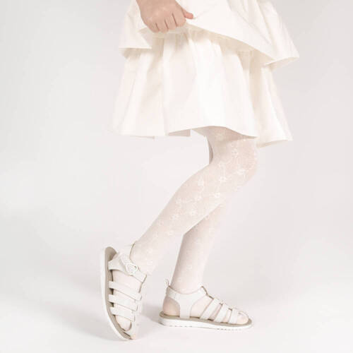 Rajstopy żakardowe W1 141801 Nicol - kremowy