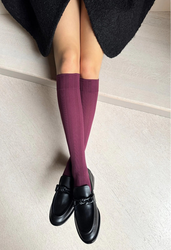 Veneziana Laura – damskie podkolanówki z mikrofibry w szerokie paski