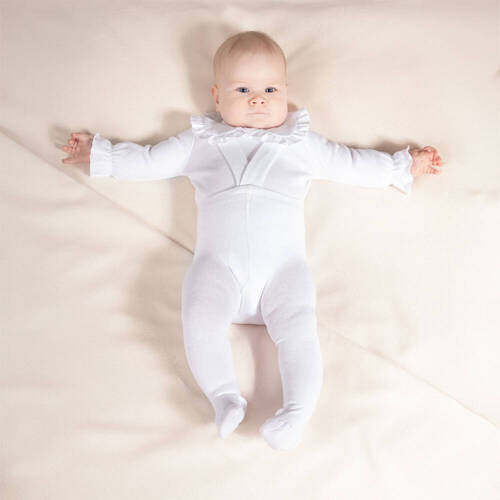 Rajstopy bambusowe z szelkami 141602 Nicol - biały