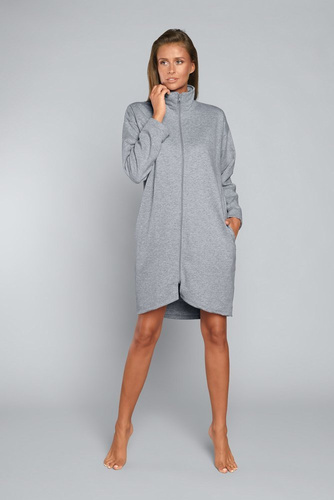 Szlafrok Damski na zamek Grafi Italian Fashion- melanż 