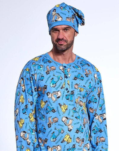 Koszula męska 110/32 Cornette niebieski