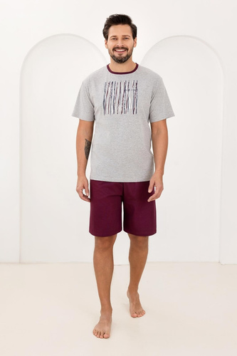 Bawełniana Piżama Męska Regina 500 – Lekka, Przewiewna, Idealna na Letni Sen i Domowy Relaks