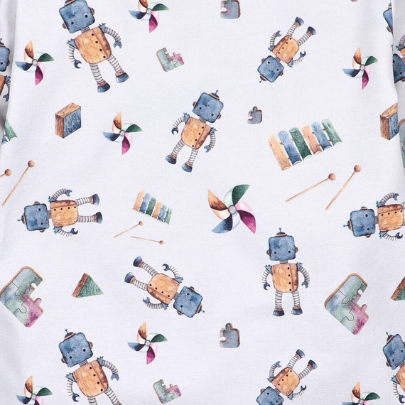 Bluzka chłopięca z długim rękawem I love Colors - robot