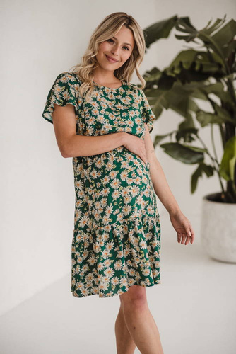 Sukienka ciążowa i do karmienia Lovely Dress Milk&Love zielony