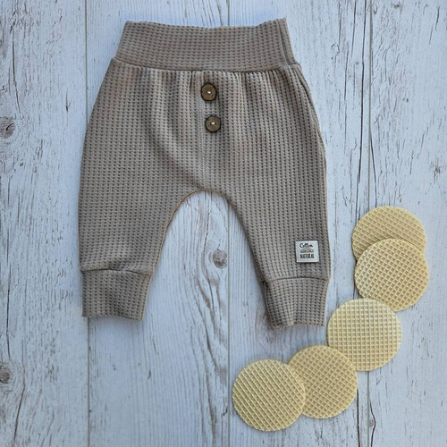 Spodnie niemowlęce dresowe "Natural Waffel" Makoma stone
