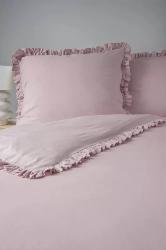 Pościel bawełniana Pure 23 jednobarwna Detexpol różowy