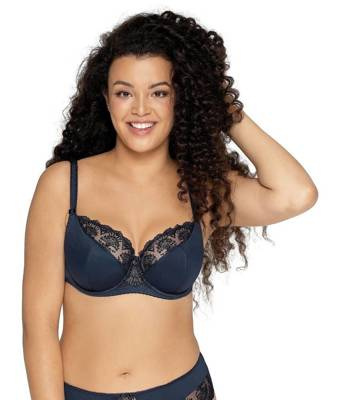 Półusztywniany Biustonosz MAXI 1921 Ava - granatowy