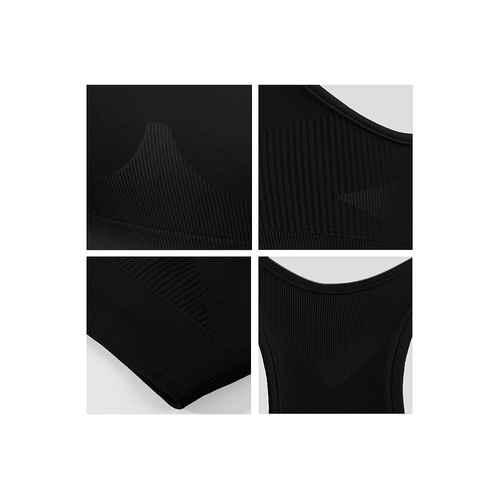 Biustonosz sportowy top CL14 Sesto Senzo czarny