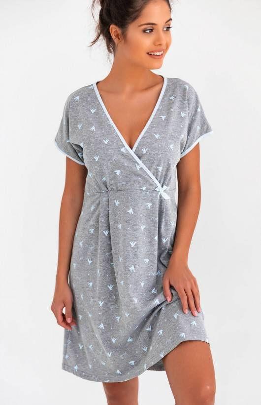 Sensis Koszula nocna Eleanor - szary melanż