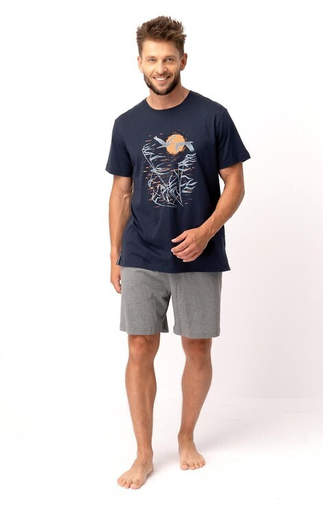Piżama Męska MNS 749 Key - granatowy