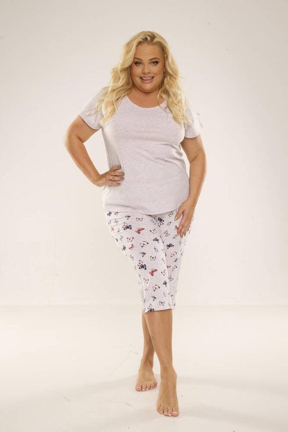 Piżama Damska 483 Mariposa Forex - beżowy melange