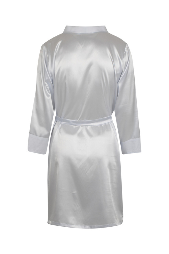 Szlafrok męskie satynowy Ares ByShelly - biały