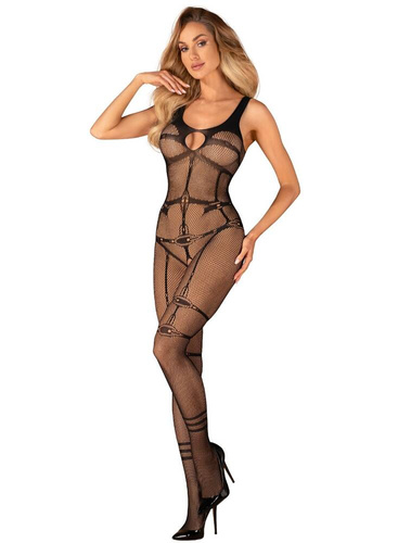 N123 Bodystocking Obsessive - czarny