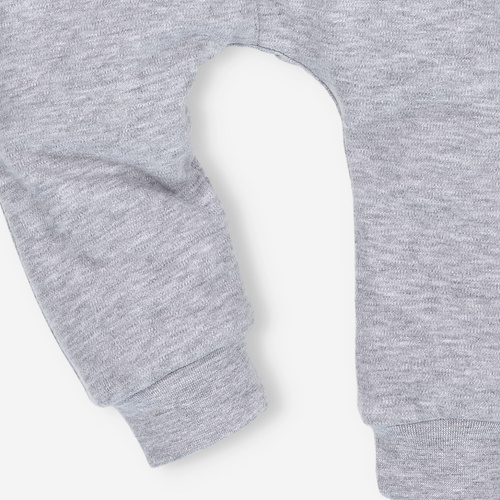 Spodnie niemowlęce z bawełny organicznej Space Tour Nini szary 