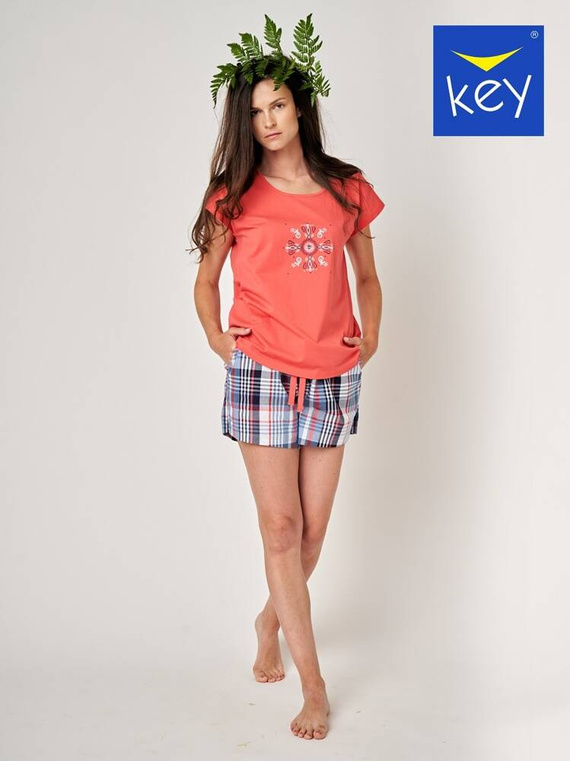 Piżama Damska LNS 454 Key koralowy