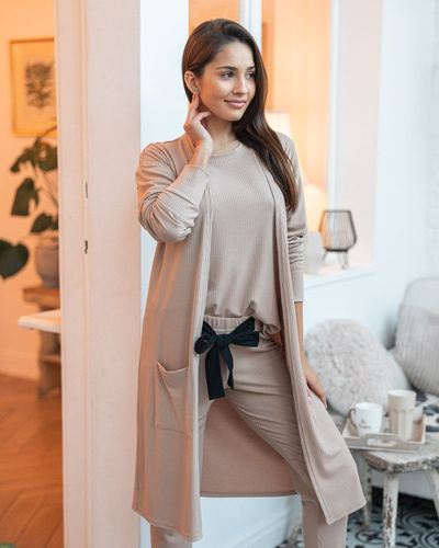 Sensis Kardigan Szlafrok Laida - beżowy