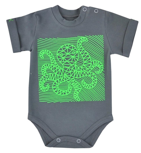 "OŚMIORNICA" Body niemowlęce krótki rękaw Koala- żółty