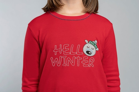 Piżama dziewczęca Czoka Italian Fashion- czerwony