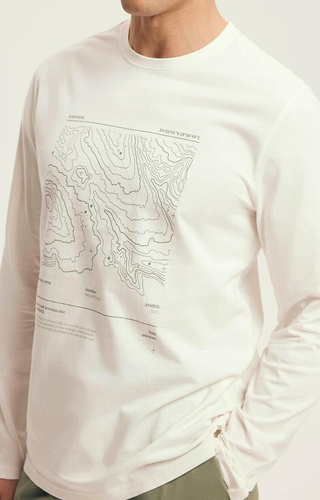 Henderson Local 43464 cream – piżama męska z długimi spodniami i nadrukiem