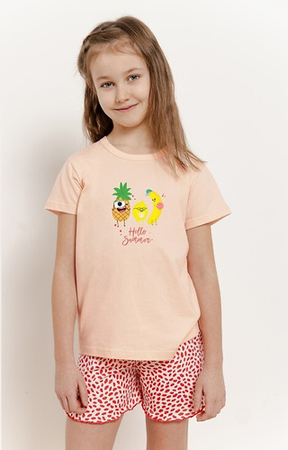 Piżama dla dziewczynki  3384, 3385 Sweety  Taro - morelowa