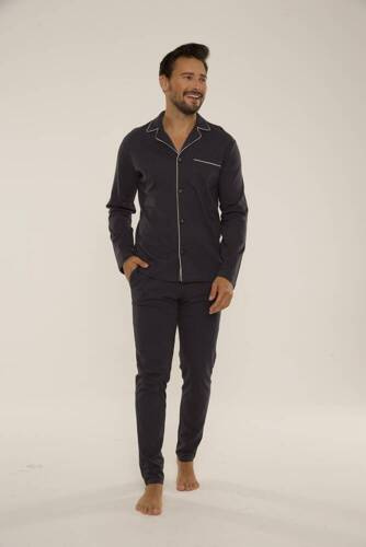 Piżama Męska 729 Norberto De Lafense - grafit