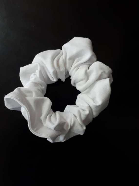 Gumka do włosów gładka Scrunchie Milk&Love biały 