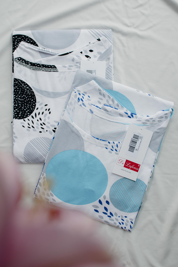 De Lafense 860 Amelia – koszula nocna damska z wiskozy, krótki rękaw