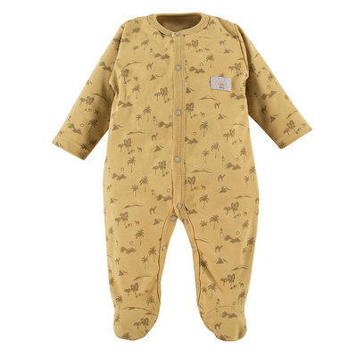 Pajac niemowlęcy ze stópkami Sahara Eevi - żółty