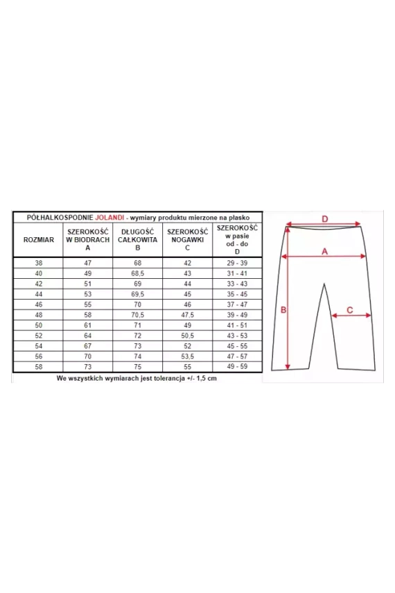 Półhalkospodnie damskie 86558 Jolandi Mewa czarny