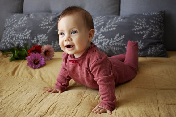 Body kopertowe z długim rękawem "ROSES B" Makoma bordowy