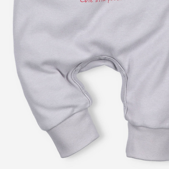 Śpiochy z bawełny organicznej Łąka Nini szary