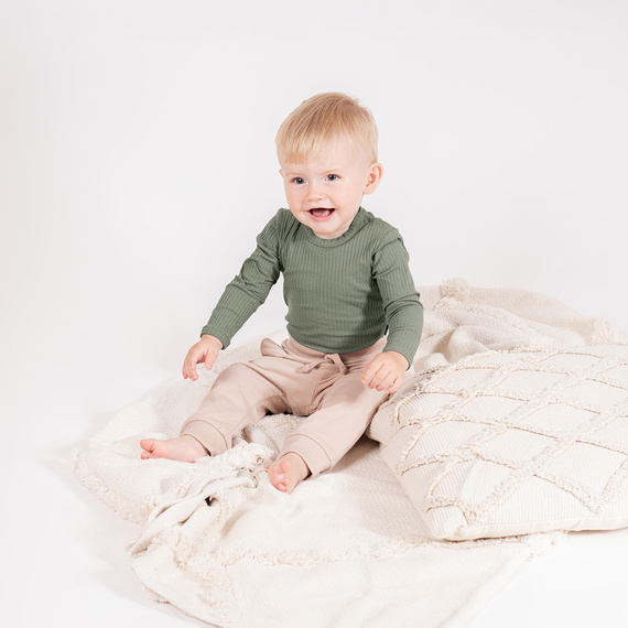 Body Nicol Yogi Bear 218097 – khaki, długi rękaw, bawełna