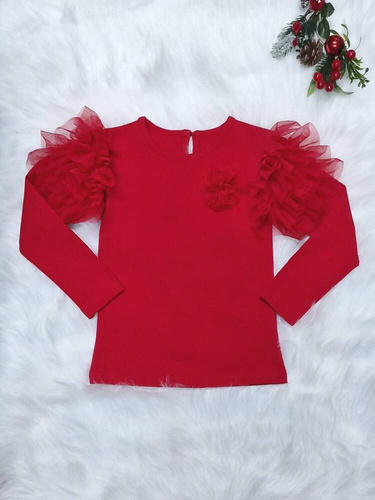 Bluzka dziecięca długi rękaw Carmen Bambarillo czerwony 