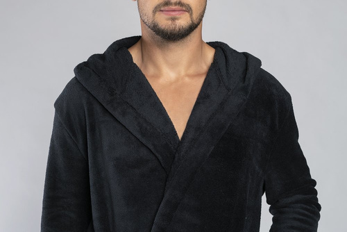 Szlafrok męski z kapturem Mimas Italian Fashion- camel 